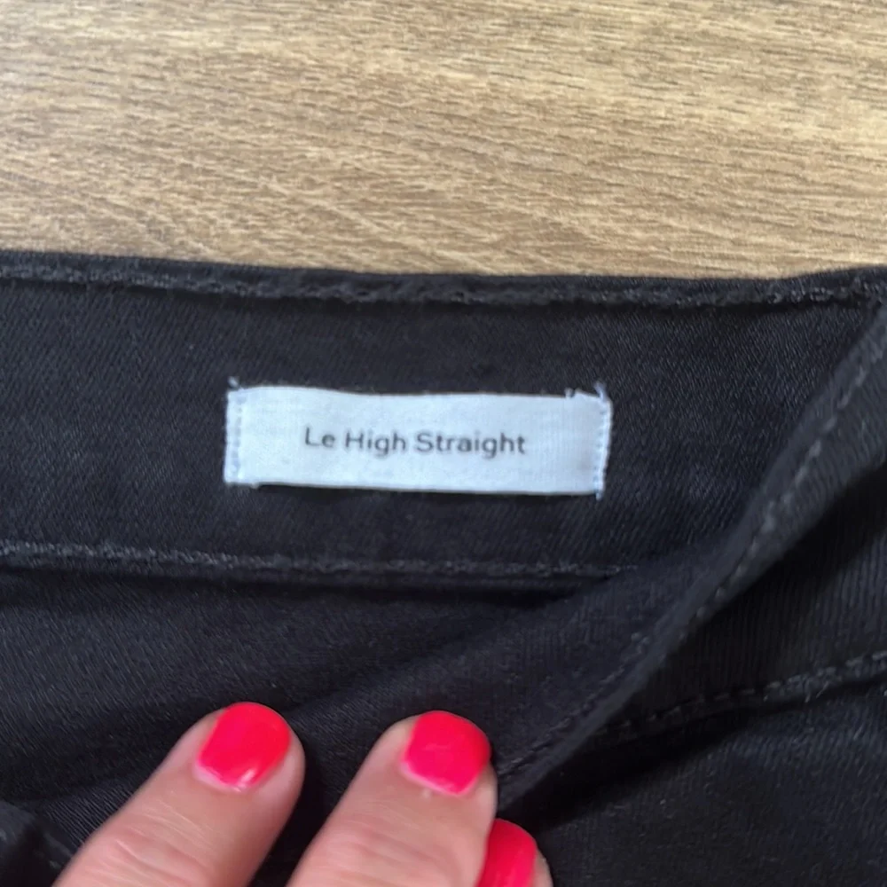 Frame Denim Black Tuxedo Jeans Le High Straight - Picture 3 of 9
